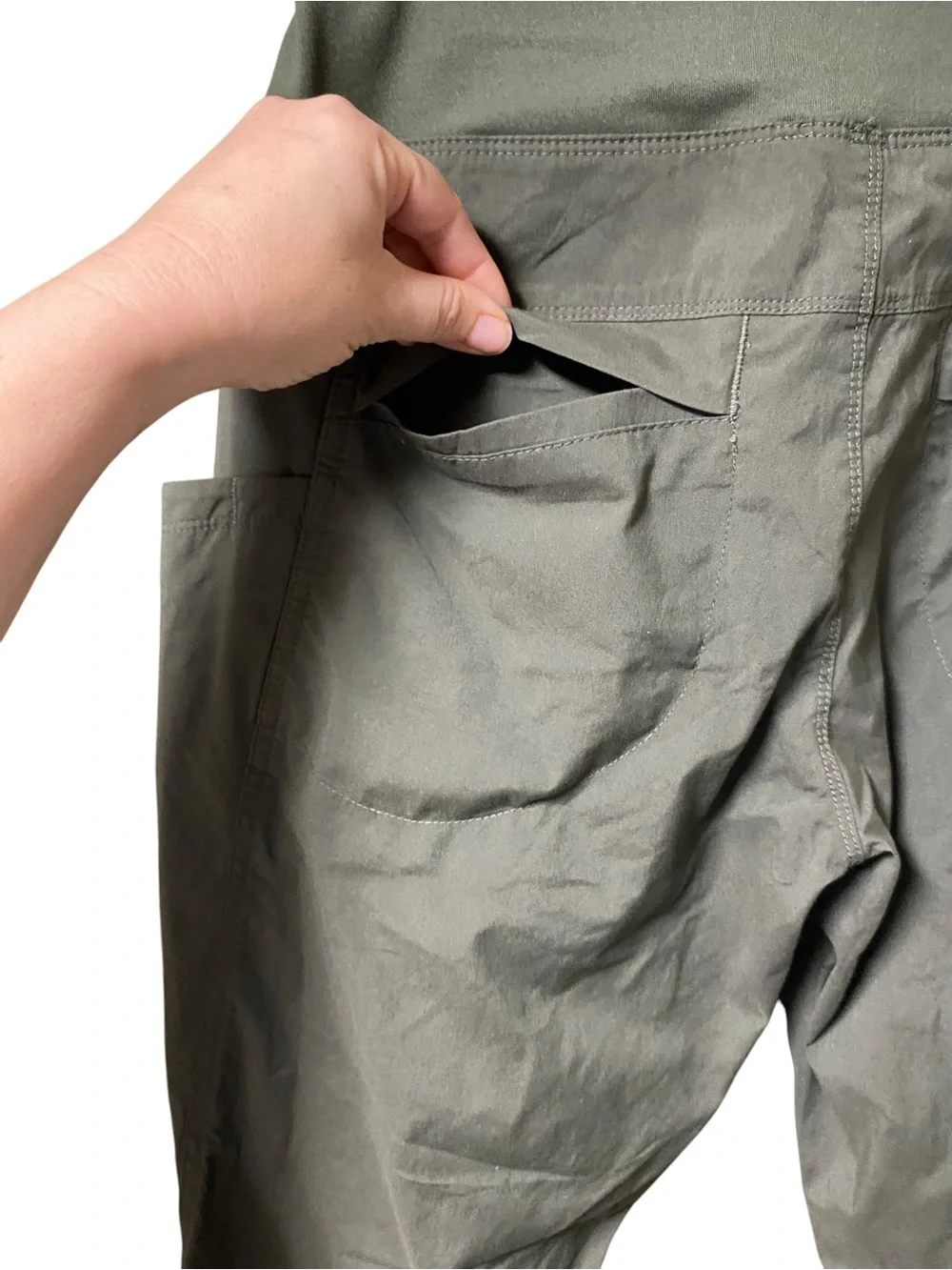 Prana Kanab Ripstop hiking climbing army green pants camping outdoors active - Picture 11 of 15